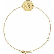 Engravable Adjustable Disc Bracelet
