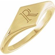 Geometric Signet Ring