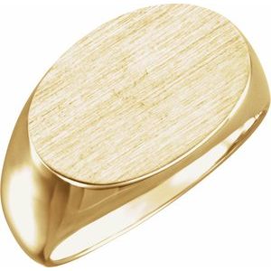 18x12 mm Oval Signet Ring