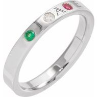 Engravable Family Stackable Ring