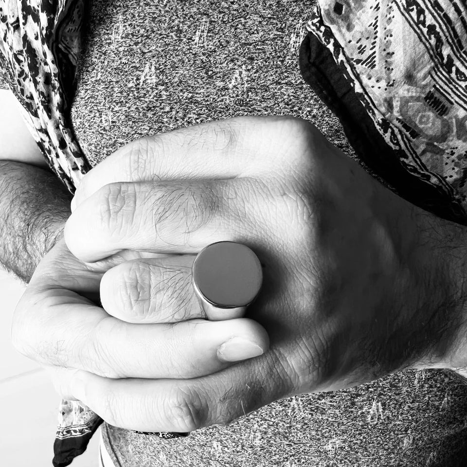 Personalizable Stainless Steel Signet Ring