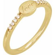 Engravable Accented Signet Ring
