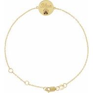 Engravable Paw Print Bracelet