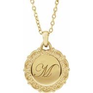 Engravable Scroll Necklace