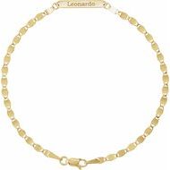 Engravable Bar & Mirror Chain Bracelet