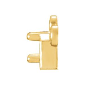 14K Yellow Gold 3 mm Round Bar Necklace Center