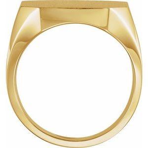 10K Yellow Gold 22x20 mm Octagon Signet Ring
