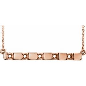 5-Stone Family Engravable Bar 16-18" Necklace Mounting