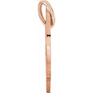 14K Rose Gold Posh Mommy�� Medium Engravable Heart Loop Pendant