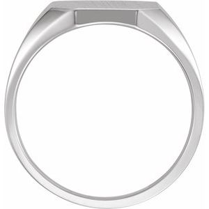 Sterling Silver 14x12 mm Octagon Signet Ring