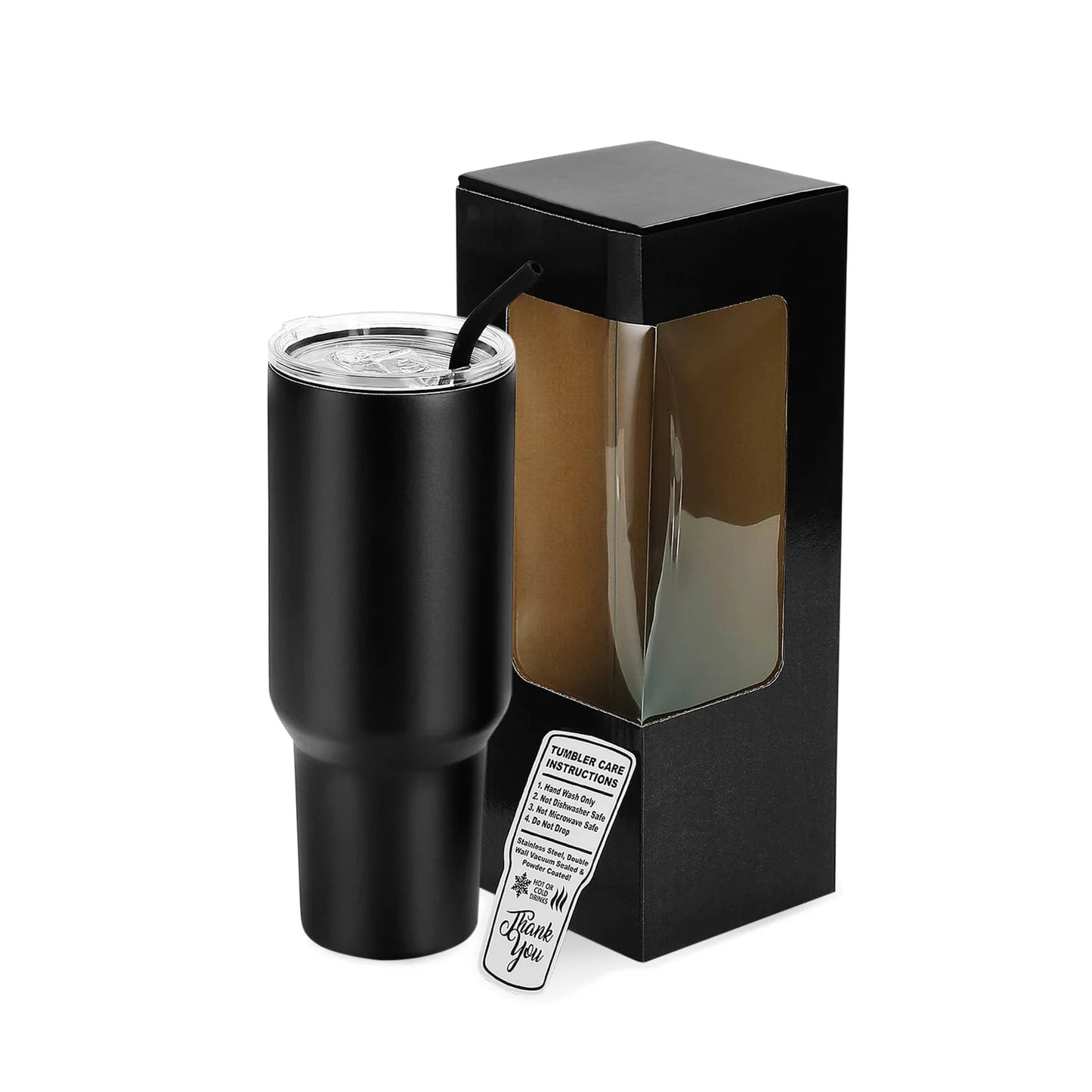 Customizable 40z Tumbler with Removable Handle
