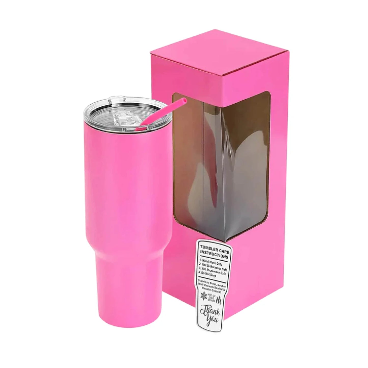 Customizable 40z Tumbler with Removable Handle