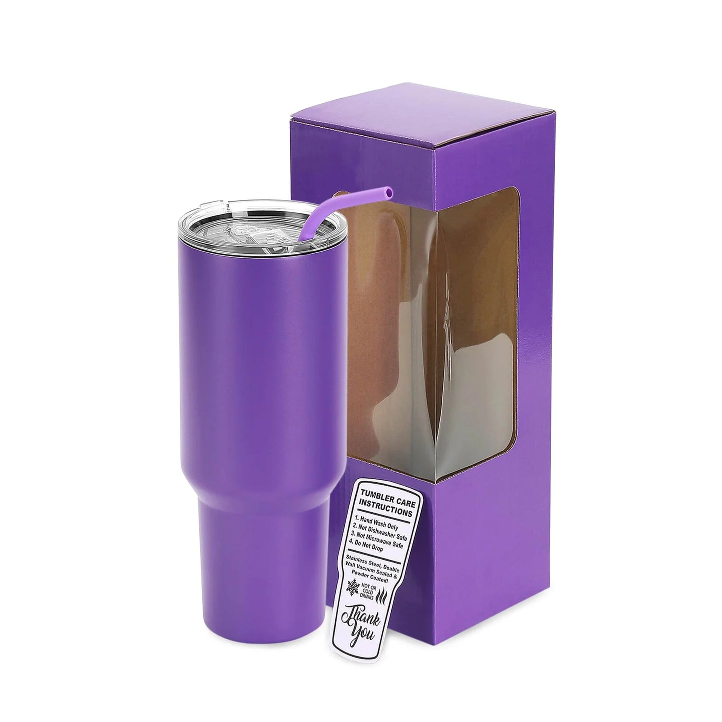 Customizable 40z Tumbler with Removable Handle