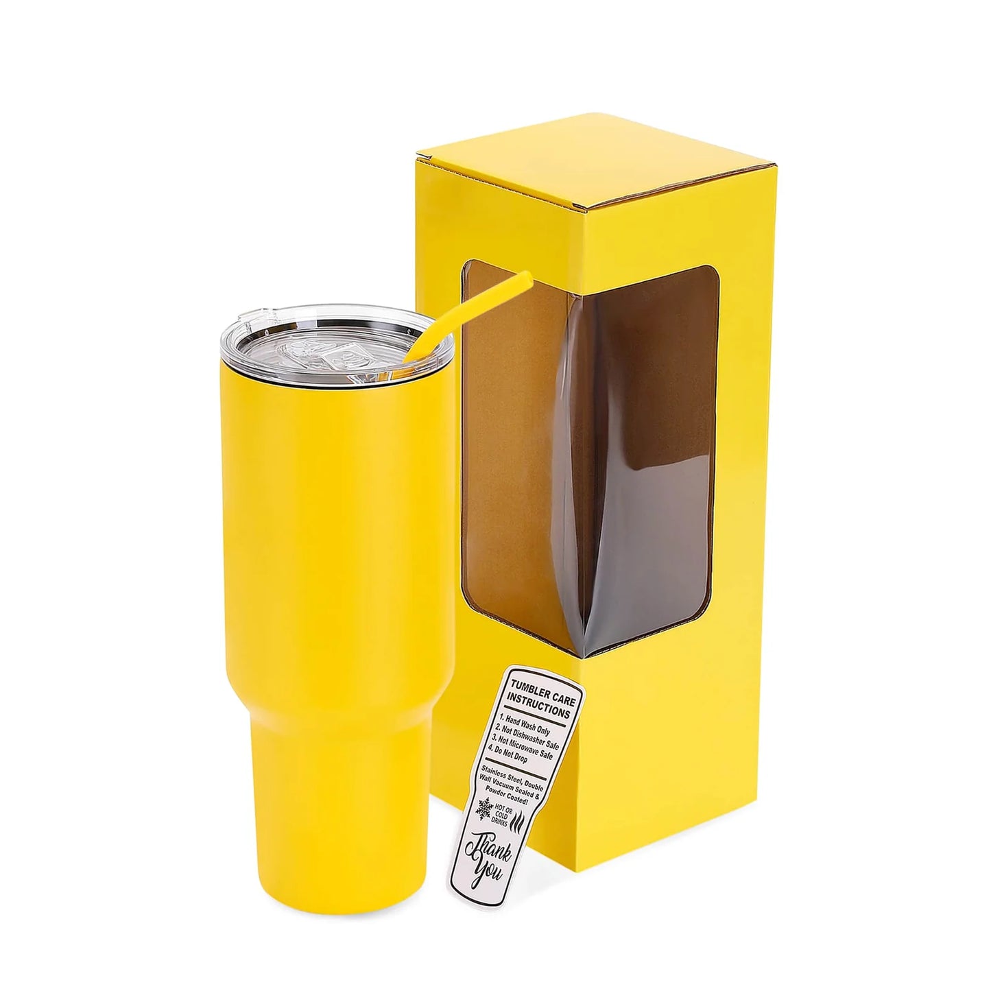 Customizable 40z Tumbler with Removable Handle