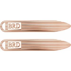 3-Initials Textured Monogram Collar Stay