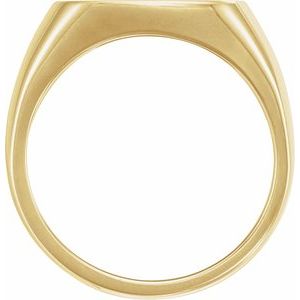 10K Yellow Gold Square Signet Ring