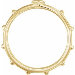 14K Yellow Gold 2.5 mm Rosary Ring Size 5