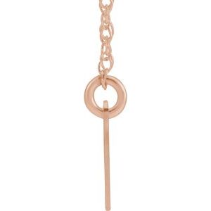 14K Rose Gold Pierced Roman Numeral Date 18" Necklace