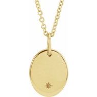 Engravable Oval Necklace