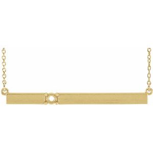 3 mm Round Bar 17.5" Necklace Mounting