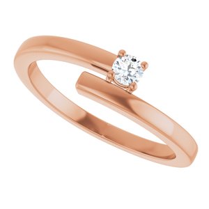 18K Rose Gold 1-Stone Family Ring Mounting