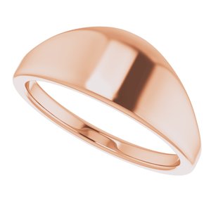 14K Rose Gold Geometric Signet Ring