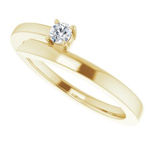 10K Yellow Gold 1-Stone Family Engravable Ring Mounting