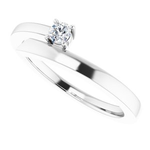 Sterling Silver 1-Stone Family Engravable Ring Mounting