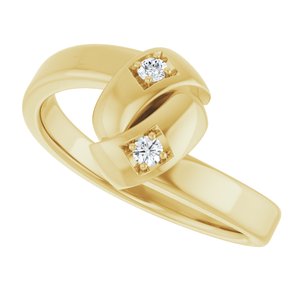 18K Yellow Gold 2-Stone Family Engravable Ring Mounting