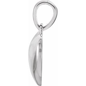 Platinum .05 CT Natural Diamond Heart Pendant