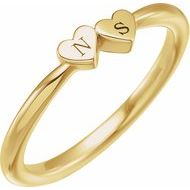 Family Engravable Heart Ring