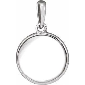 Sterling Silver Engravable Pendant Mounting