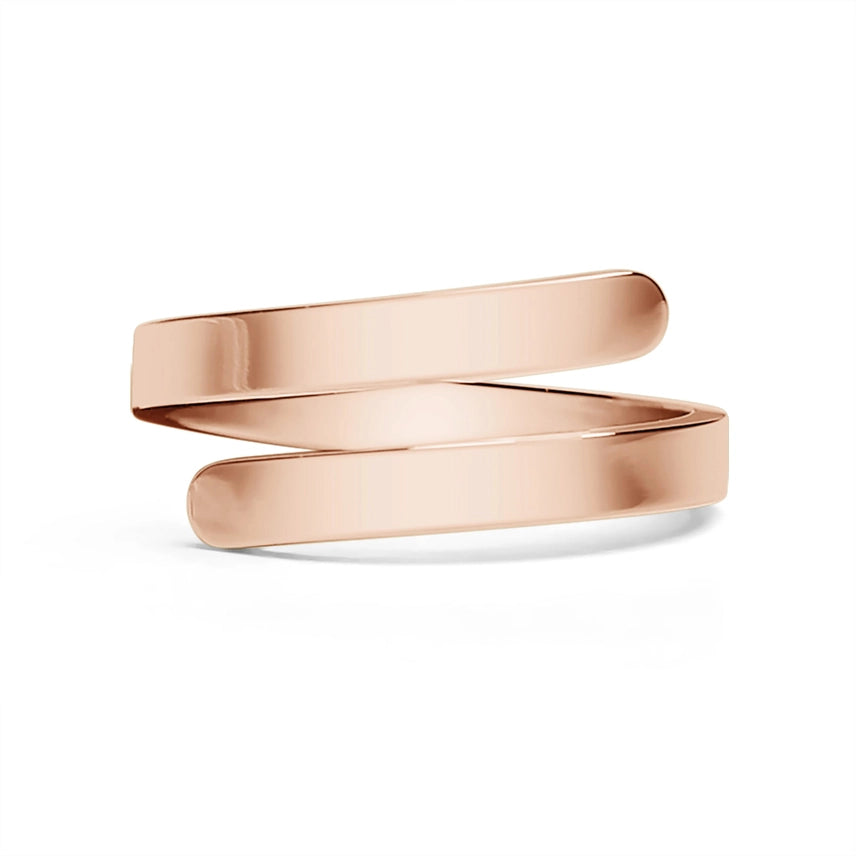 Customizable Stainless Steel 2-Name Wrap Ring