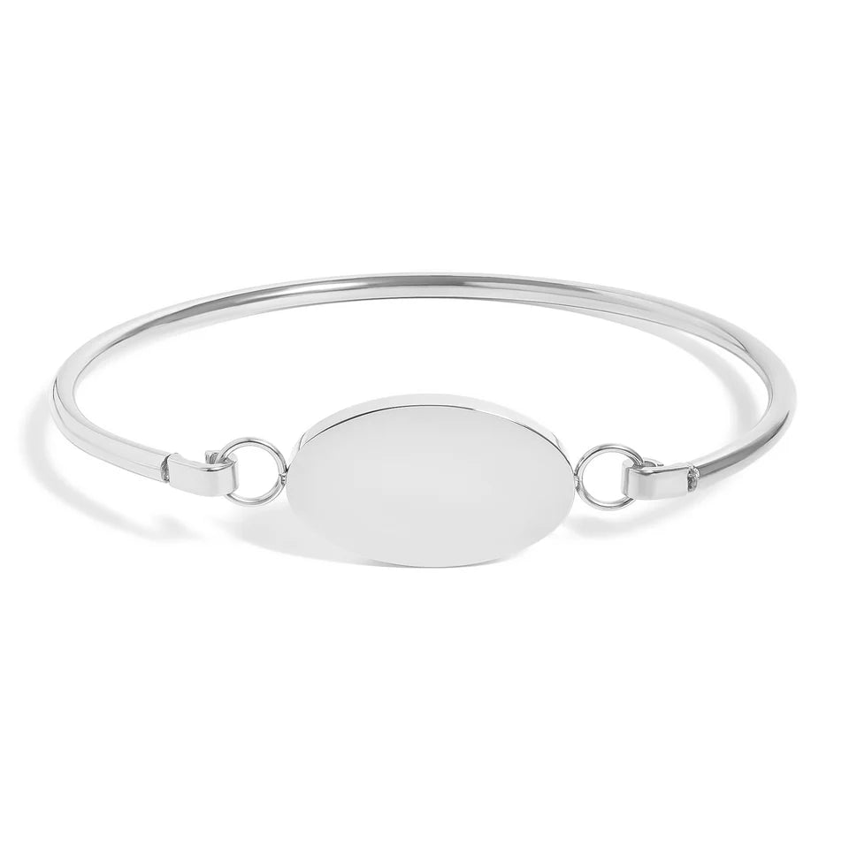 Customizable Oval Engravable Bracelet