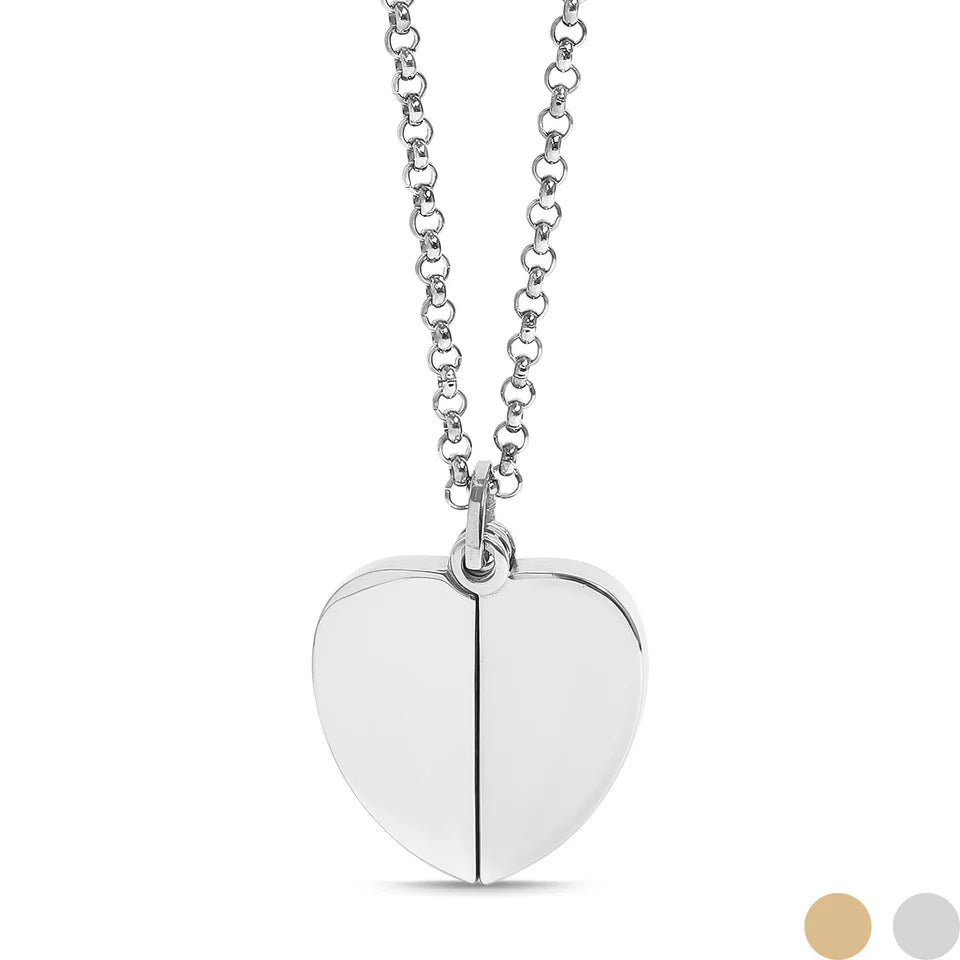 Personalizable Blank Heart Hidden Message Necklace