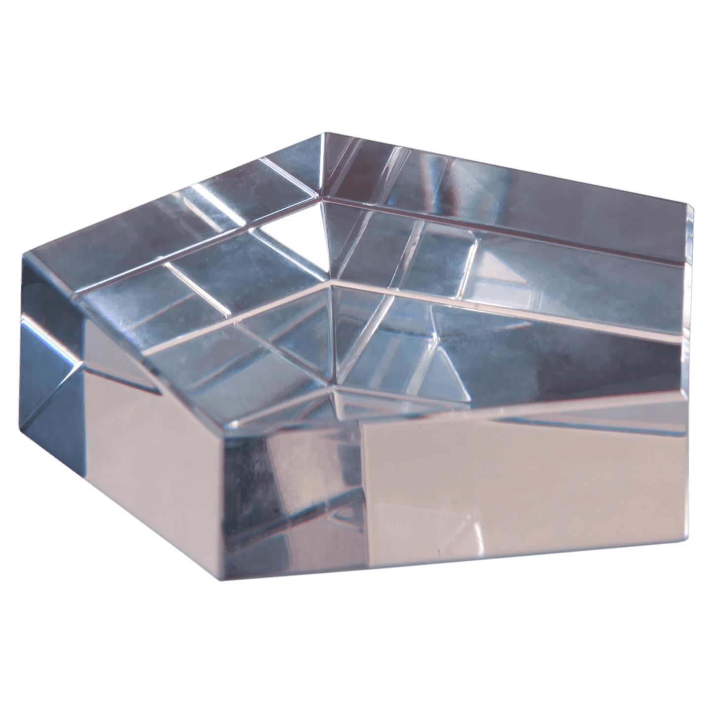 Custom Crystal Pentagon Paperweight