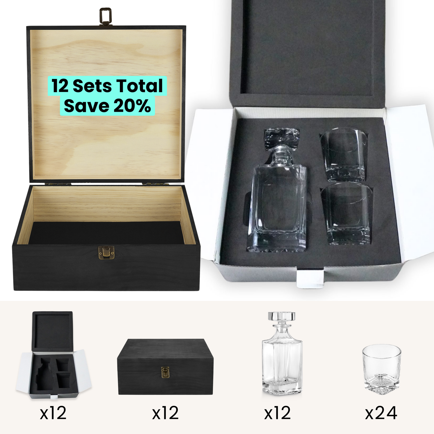 Beverage Glass Decanter Set