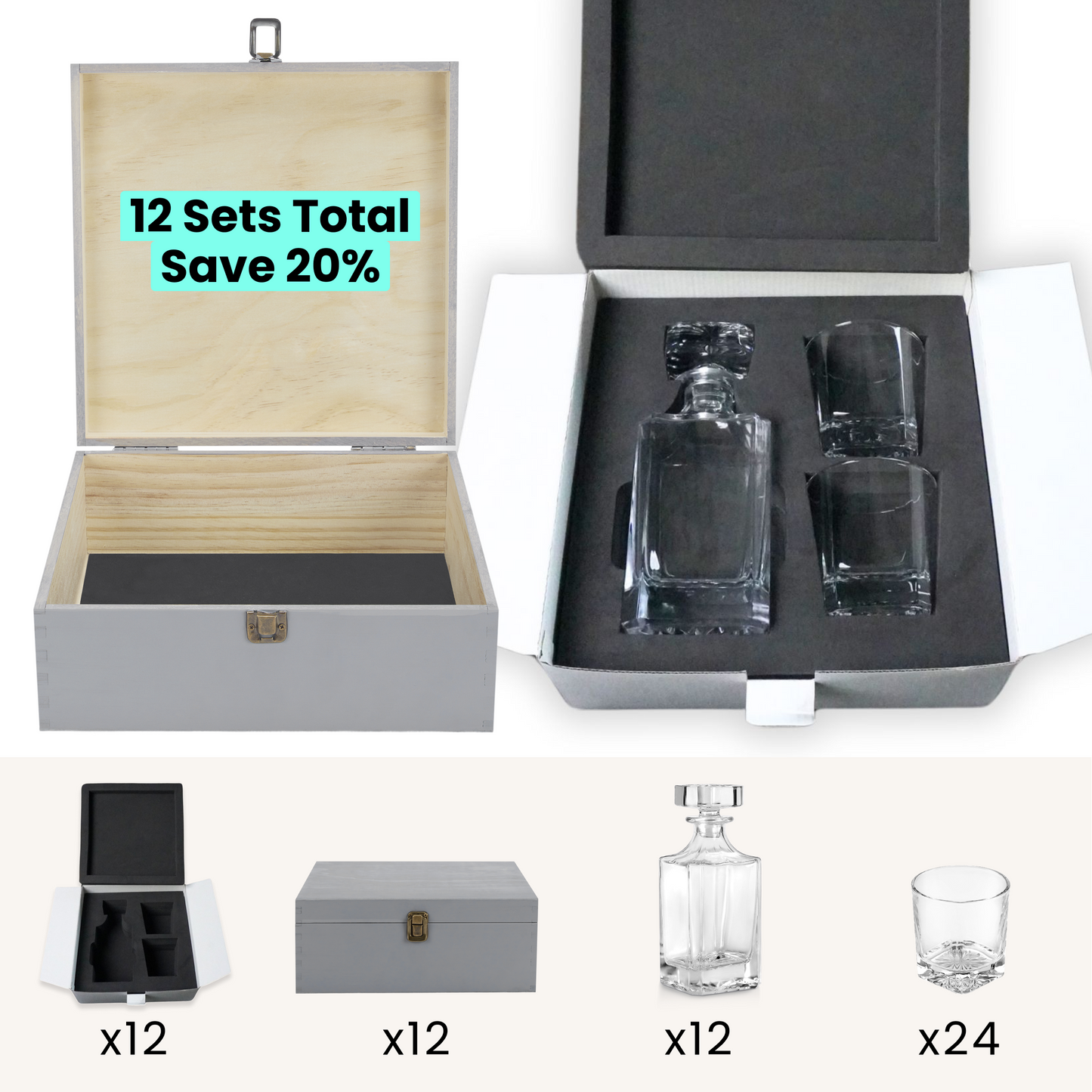 Beverage Glass Decanter Set
