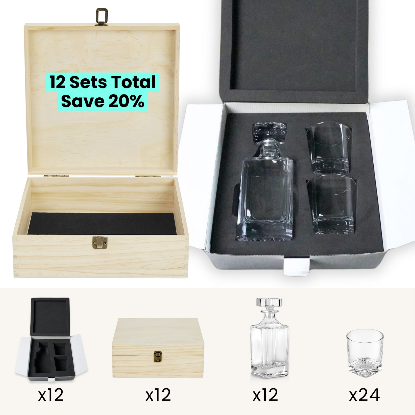Beverage Glass Decanter Set
