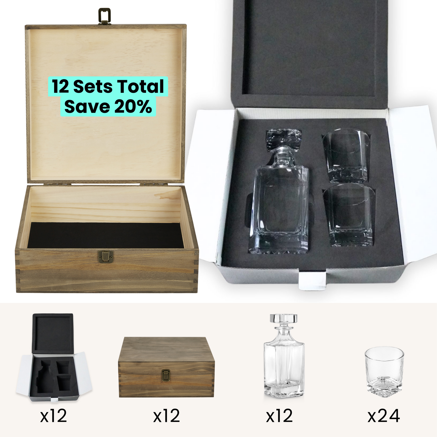 Beverage Glass Decanter Set