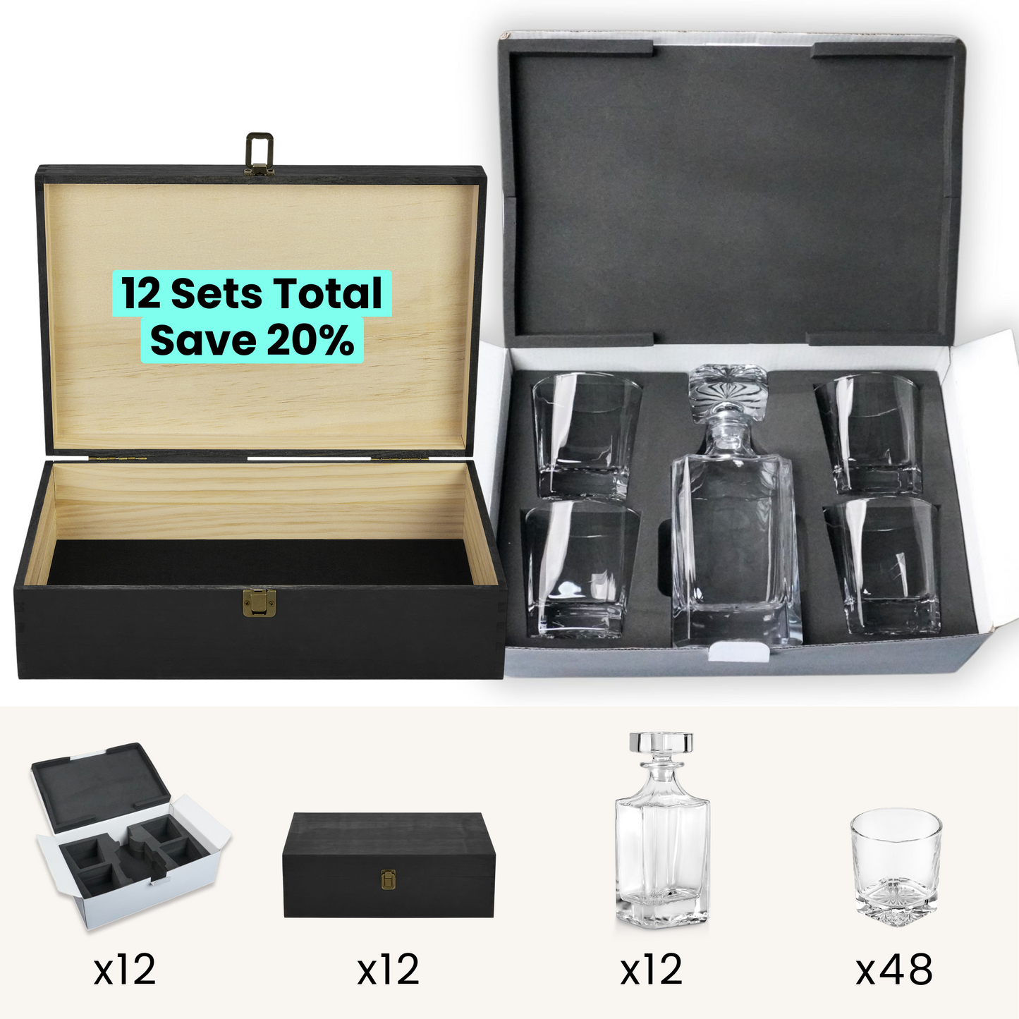 Beverage Glass Decanter Set