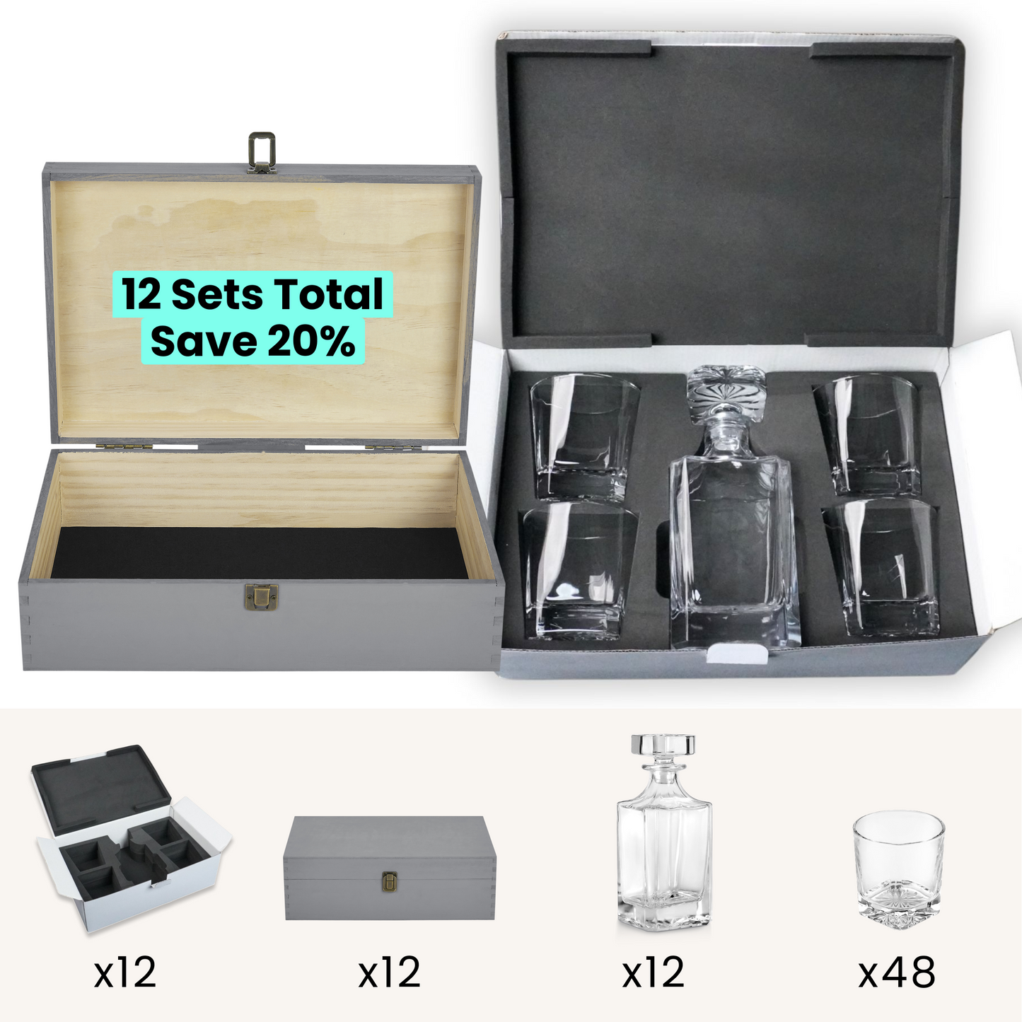 Beverage Glass Decanter Set