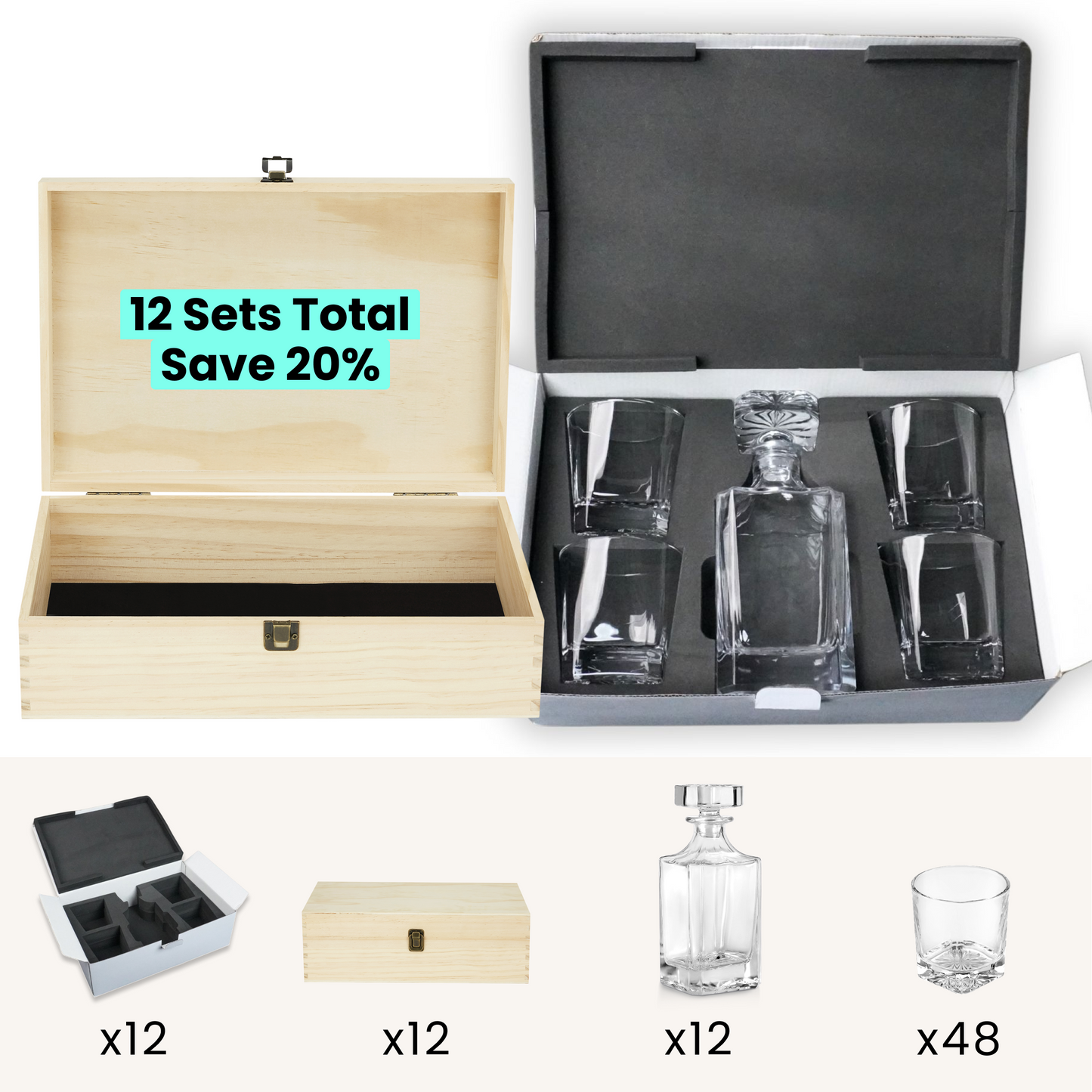 Beverage Glass Decanter Set