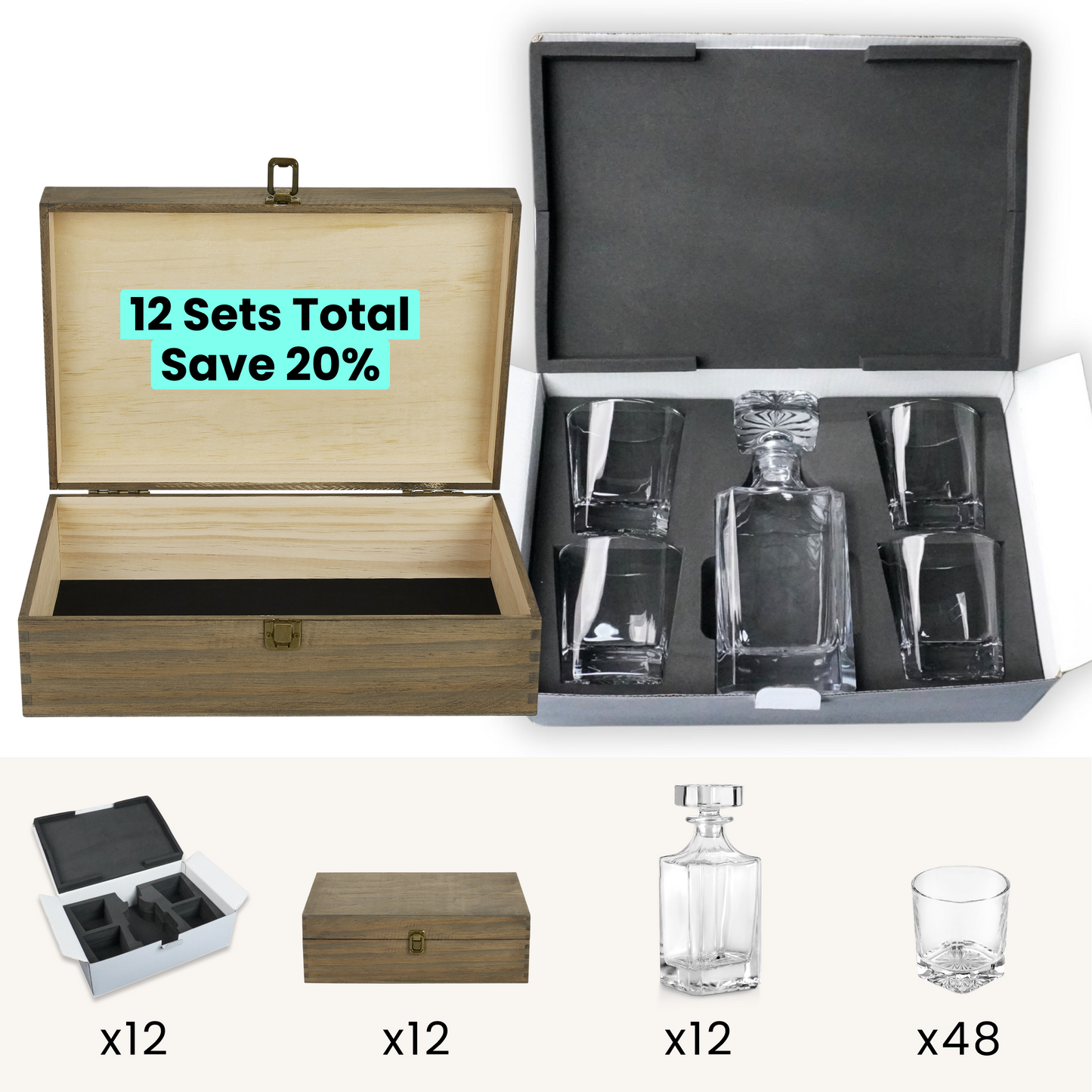 Beverage Glass Decanter Set