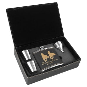 Customizable Leatherette Flask Gift