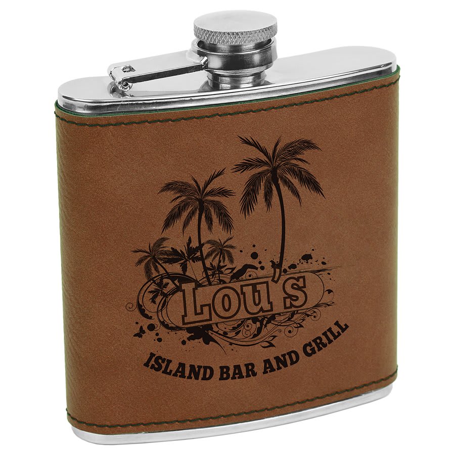 Customized Leatherette Stainless Steel Flask
