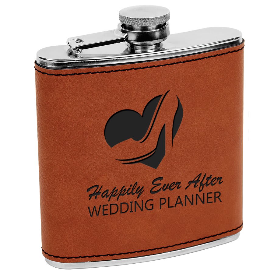 Customized Leatherette Stainless Steel Flask