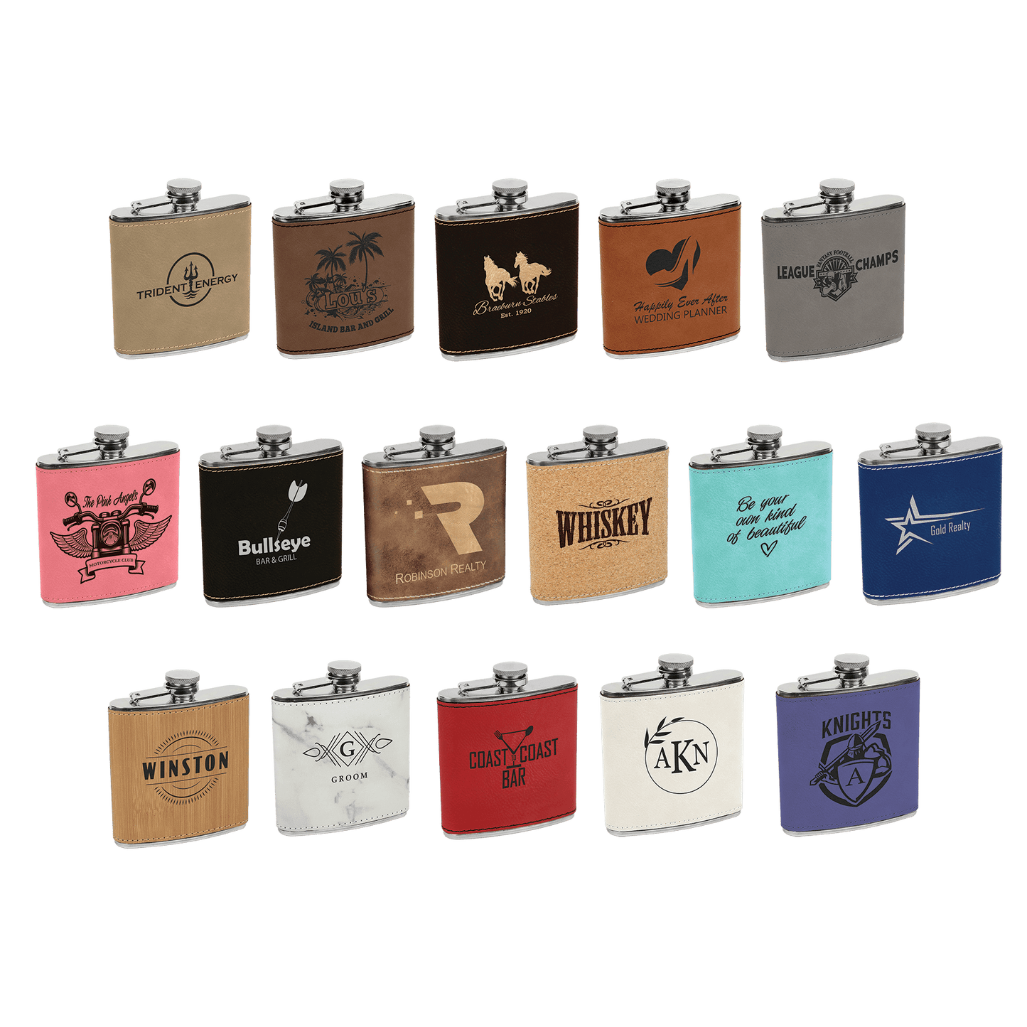 Customized Leatherette Stainless Steel Flask