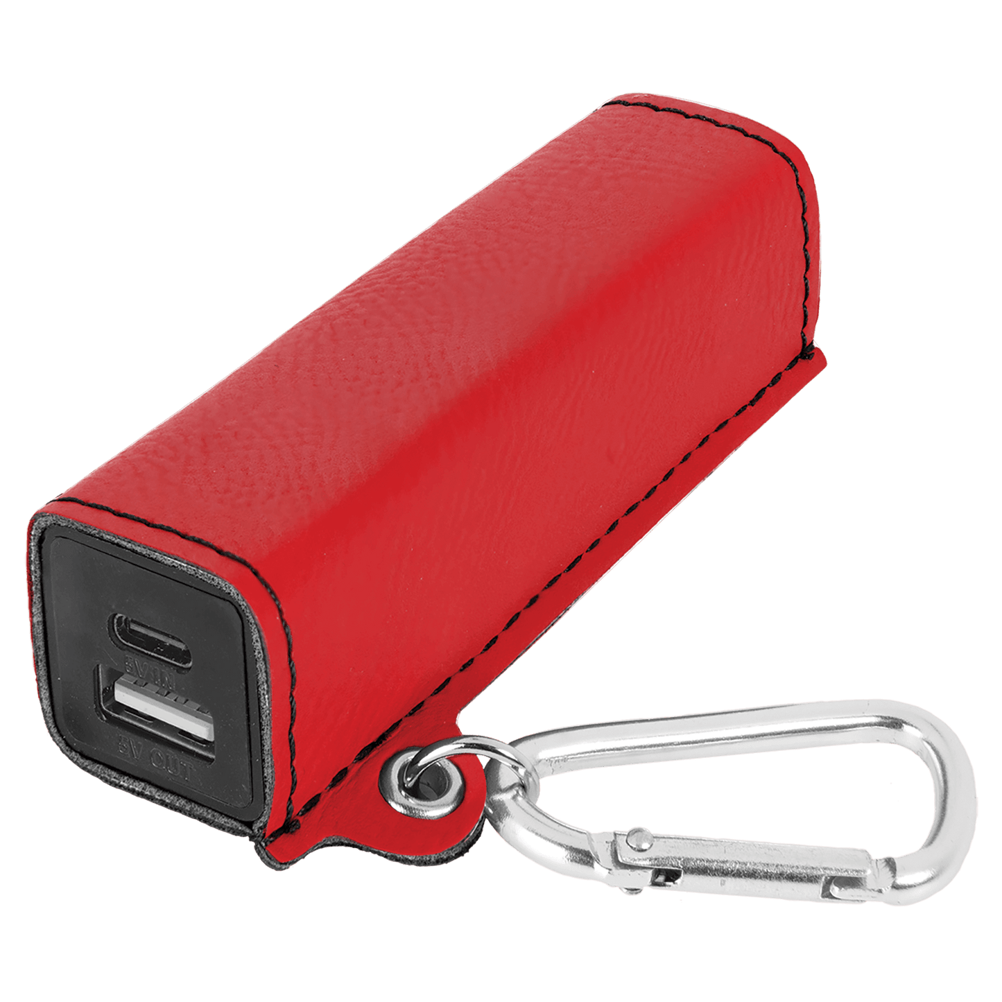 Customizable Leatherette 2200 mAh Power Bank with USB-C Cord