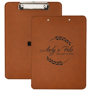 Custom Engravable Leatherette Clipboard